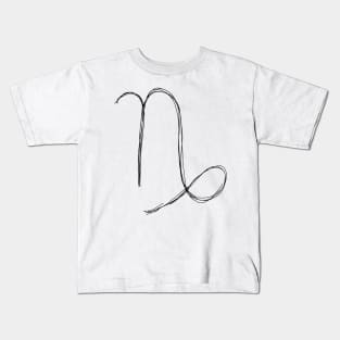 Dark and Gritty Capricorn Zodiac Sign Kids T-Shirt